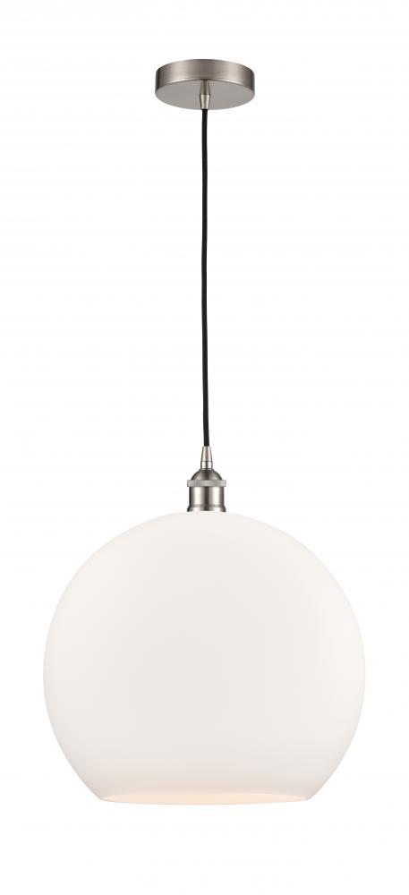 Athens - 1 Light - 14 inch - Brushed Satin Nickel - Cord hung - Pendant