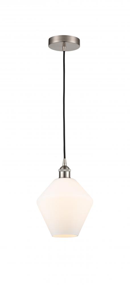 Cindyrella - 1 Light - 8 inch - Brushed Satin Nickel - Cord hung - Mini Pendant