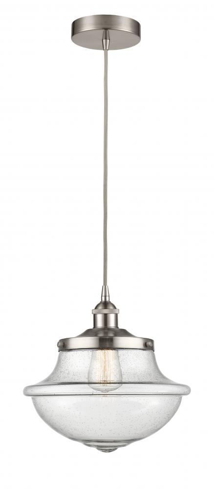 Oxford - 1 Light - 12 inch - Satin Nickel - Mini Pendant