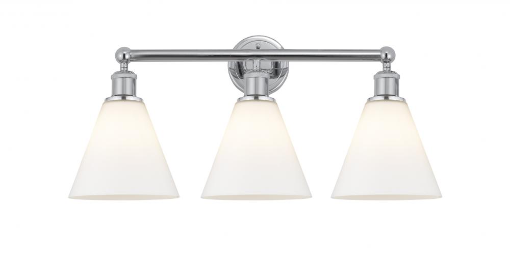 Berkshire - 3 Light - 26 inch - Polished Chrome - Bath Vanity Light