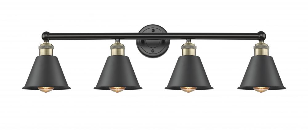 Edison - 4 Light - 34 inch - Black Antique Brass - Bath Vanity Light