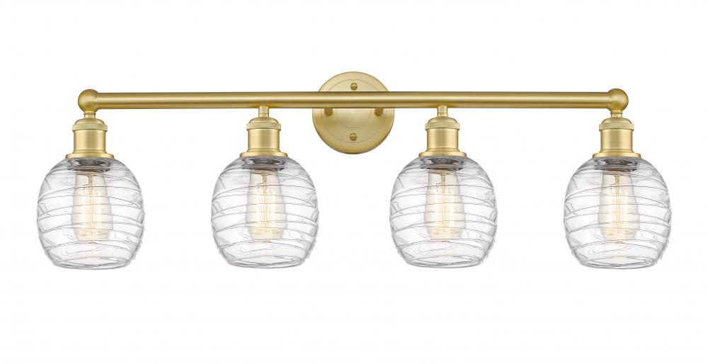 Belfast - 4 Light - 33 inch - Satin Gold - Bath Vanity Light