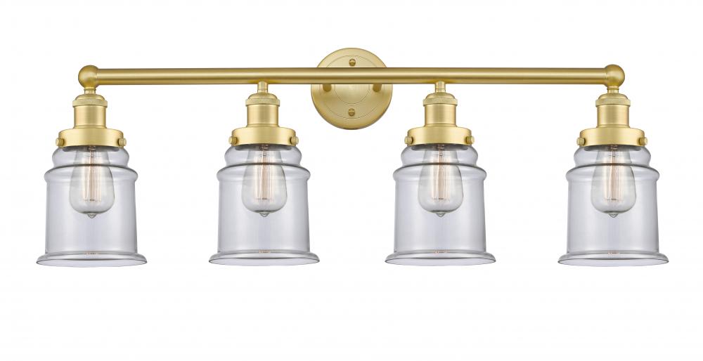 Canton - 4 Light - 33 inch - Satin Gold - Bath Vanity Light