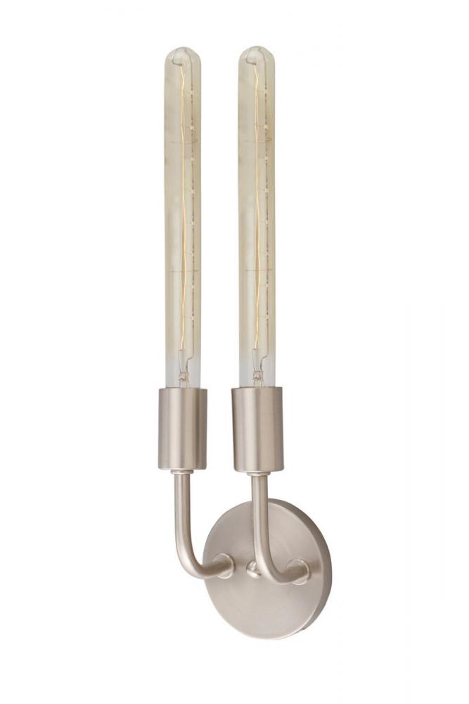 Karima - 2 Light - 5 inch - Brushed Satin Nickel - Sconce