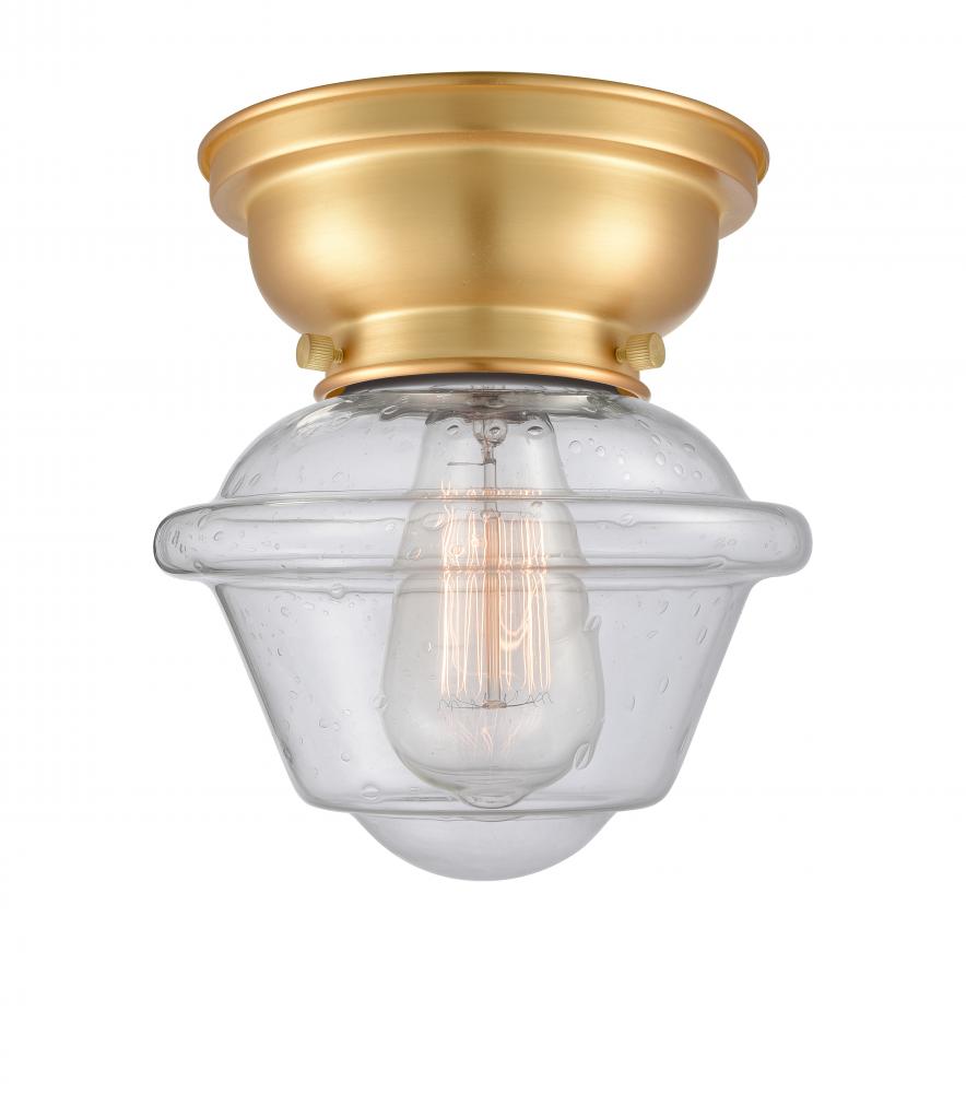 Oxford - 1 Light - 8 inch - Satin Gold - Flush Mount