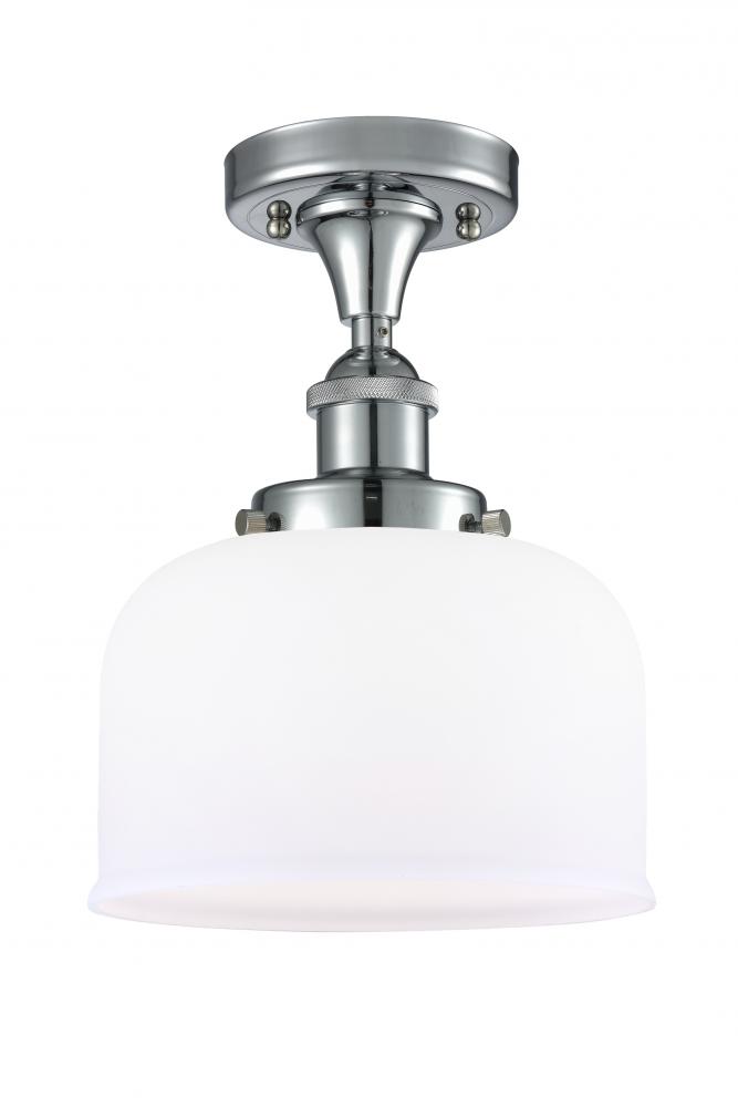 Bell - 1 Light - 8 inch - Polished Chrome - Semi-Flush Mount