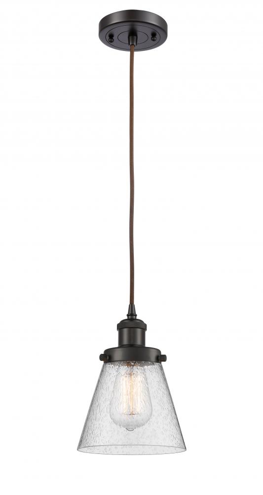 Cone - 1 Light - 6 inch - Oil Rubbed Bronze - Cord hung - Mini Pendant