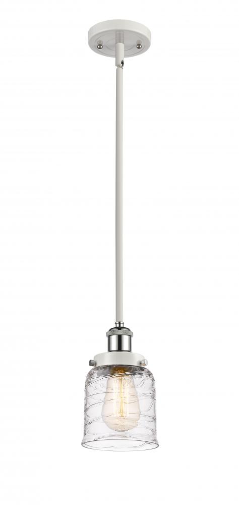 Bell - 1 Light - 5 inch - White Polished Chrome - Mini Pendant