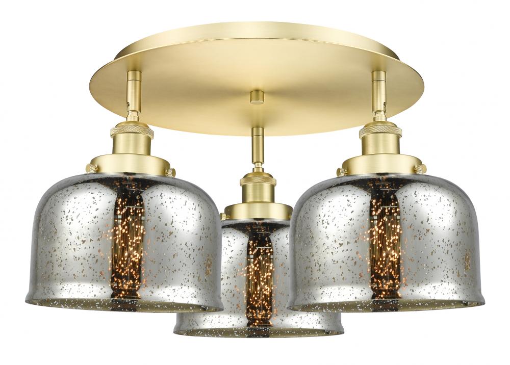 Cone - 3 Light - 20 inch - Satin Gold - Flush Mount