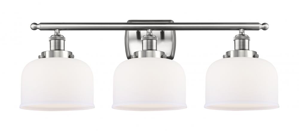 Bell - 3 Light - 28 inch - Brushed Satin Nickel - Bath Vanity Light