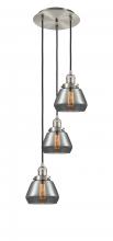 Innovations Lighting 113F-3P-SN-G173 - Fulton - 3 Light - 14 inch - Brushed Satin Nickel - Cord hung - Multi Pendant