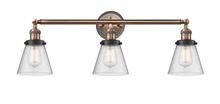 Innovations Lighting 205BP-ACBK-G64 - Cone - 3 Light - 30 inch - Antique Copper - Bath Vanity Light