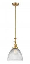 Innovations Lighting 206-SG-G222-LED - Seneca Falls - 1 Light - 10 inch - Satin Gold - Stem Hung - Mini Pendant