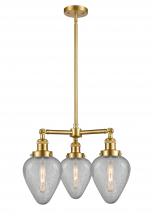 Innovations Lighting 207-SG-G165-LED - Geneseo - 3 Light - 26 inch - Satin Gold - Stem Hung - Chandelier