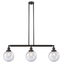 Innovations Lighting 213-OB-G204-8 - Beacon - 3 Light - 41 inch - Oil Rubbed Bronze - Stem Hung - Island Light