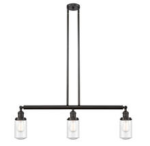 Innovations Lighting 213-OB-G314-LED - Dover - 3 Light - 37 inch - Oil Rubbed Bronze - Stem Hung - Island Light