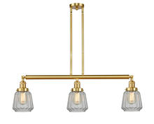 Innovations Lighting 213-SG-G142 - Chatham - 3 Light - 39 inch - Satin Gold - Stem Hung - Island Light