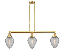 Innovations Lighting 213-SG-G165-LED - Geneseo - 3 Light - 38 inch - Satin Gold - Stem Hung - Island Light