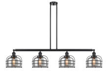 Innovations Lighting 214-BK-G73-CE-LED - Bell Cage - 4 Light - 53 inch - Matte Black - Stem Hung - Island Light