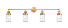 Innovations Lighting 215-SG-G314-LED - Dover - 4 Light - 43 inch - Satin Gold - Bath Vanity Light