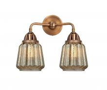 Innovations Lighting 288-2W-AC-G146 - Chatham - 2 Light - 14 inch - Antique Copper - Bath Vanity Light