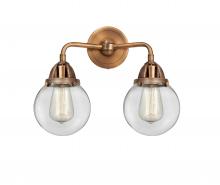 Innovations Lighting 288-2W-AC-G202-6-LED - Beacon - 2 Light - 14 inch - Antique Copper - Bath Vanity Light