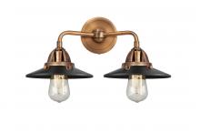 Innovations Lighting 288-2W-AC-M6-BK-LED - Railroad - 2 Light - 16 inch - Antique Copper - Bath Vanity Light