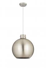 Innovations Lighting 410-1PL-SN-M410-16SN - Newton Sphere - 1 Light - 16 inch - Satin Nickel - Cord hung - Pendant