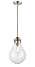 Innovations Lighting 414-1S-SN-G4142-10-LED - Genesis - 1 Light - 10 inch - Satin Nickel - Cord hung - Mini Pendant