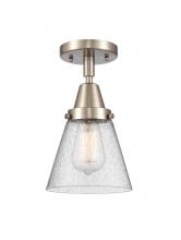 Innovations Lighting 447-1C-SN-G64-LED - Cone - 1 Light - 6 inch - Brushed Satin Nickel - Flush Mount