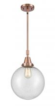 Innovations Lighting 447-1S-AC-G204-10-LED - Beacon - 1 Light - 10 inch - Antique Copper - Mini Pendant