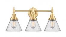 Innovations Lighting 447-3W-SG-G44-LED - Cone - 3 Light - 26 inch - Satin Gold - Bath Vanity Light