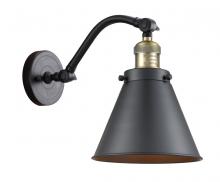  515-1W-BAB-M13-BK-LED - Appalachian - 1 Light - 8 inch - Black Antique Brass - Sconce