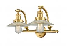 Innovations Lighting 515-2W-SG-G2-LED - Halophane - 2 Light - 18 inch - Satin Gold - Bath Vanity Light