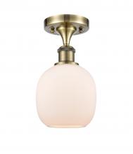 Innovations Lighting 516-1C-AB-G101 - Belfast - 1 Light - 6 inch - Antique Brass - Semi-Flush Mount