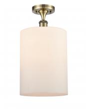 Innovations Lighting 516-1C-AB-G111-L-LED - Cobbleskill - 1 Light - 9 inch - Antique Brass - Semi-Flush Mount