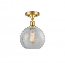 Innovations Lighting 516-1C-SG-G125-LED - Athens - 1 Light - 8 inch - Satin Gold - Semi-Flush Mount