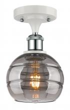 Innovations Lighting 516-1C-WPC-G556-6SM - Rochester - 1 Light - 6 inch - White Polished Chrome - Semi-Flush Mount