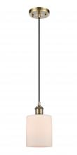 Innovations Lighting 516-1P-AB-G111-LED - Cobbleskill - 1 Light - 5 inch - Antique Brass - Cord hung - Mini Pendant