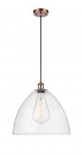 Innovations Lighting 516-1P-AC-GBD-164-LED - Bristol - 1 Light - 16 inch - Antique Copper - Cord hung - Pendant