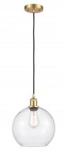 Innovations Lighting 516-1P-SG-G124-10-LED - Athens - 1 Light - 10 inch - Satin Gold - Cord hung - Mini Pendant