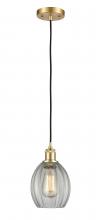 Innovations Lighting 516-1P-SG-G82-LED - Eaton - 1 Light - 6 inch - Satin Gold - Cord hung - Mini Pendant