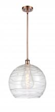 Innovations Lighting 516-1S-AC-G1213-14-LED - Athens Deco Swirl - 1 Light - 14 inch - Antique Copper - Pendant