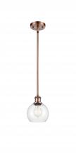 Innovations Lighting 516-1S-AC-G122-6-LED - Athens - 1 Light - 6 inch - Antique Copper - Mini Pendant