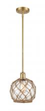 Innovations Lighting 516-1S-SG-G122-8RB-LED - Farmhouse Rope - 1 Light - 8 inch - Satin Gold - Mini Pendant