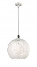 Innovations Lighting 516-1S-WPC-G1216-14WM - White Mouchette - 1 Light - 14 inch - White Polished Chrome - Pendant