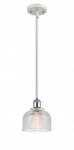 Innovations Lighting 516-1S-WPC-G412-LED - Dayton - 1 Light - 6 inch - White Polished Chrome - Mini Pendant