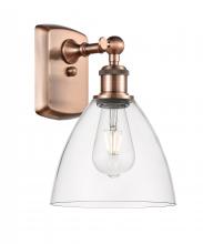 Innovations Lighting 516-1W-AC-GBD-752-LED - Bristol - 1 Light - 8 inch - Antique Copper - Sconce