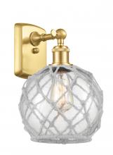 Innovations Lighting 516-1W-SG-G122-8RW-LED - Farmhouse Rope - 1 Light - 8 inch - Satin Gold - Sconce