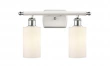 Innovations Lighting 516-2W-WPC-G801-LED - Clymer - 2 Light - 14 inch - White Polished Chrome - Bath Vanity Light